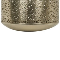 Beliani Gold Iron Lantern 22 Cm - Perforated Pillar Candle Holder For Indoor Home Decor - thumbnail 6