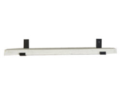 Garden Troughs and Planters Rustic Reclaimed Scaffold Board Shelf - White Finish - 70Cm With Brackets & Fixings - thumbnail 1