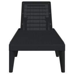 Berkfield Sun Lounger Anthracite 186X60X29 Cm Pp - thumbnail 4