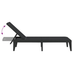 Berkfield Sun Lounger Anthracite 186X60X29 Cm Pp - thumbnail 7