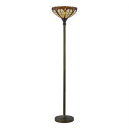 First Choice Lighting Winchester - Tiffany 169Cm Uplighter Floor Lamp - thumbnail 4