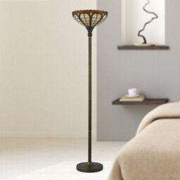 First Choice Lighting Winchester - Tiffany 169Cm Uplighter Floor Lamp - thumbnail 6