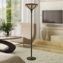 First Choice Lighting Winchester - Tiffany 169Cm Uplighter Floor Lamp - thumbnail 7