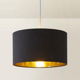 Valuelights Reni Black & Gold Inner Drum Ceiling Lamp Shade (D)35Cm - thumbnail 3