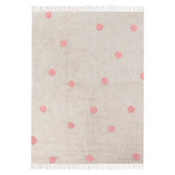Beliani Kids Rug Dardere Pink 140 X 200 Cm Cotton - thumbnail 1
