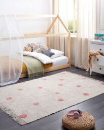 Beliani Kids Rug Dardere Pink 140 X 200 Cm Cotton - thumbnail 2