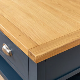 The Furniture Market Westbury Blue Painted 2 Drawer Coffee Table With Shelf - thumbnail 8