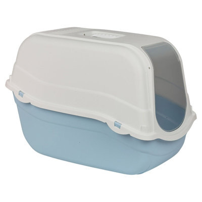 Urbn-Living Urbnliving Extra Large Enclosed Cat Litter Blue Bottom Tray Filter Box Hooded Large Scoop Toilet Potty - image 1