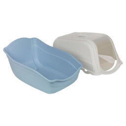 Urbn-Living Urbnliving Extra Large Enclosed Cat Litter Blue Bottom Tray Filter Box Hooded Large Scoop Toilet Potty - thumbnail 3