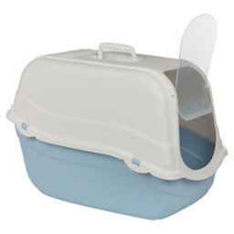 Urbn-Living Urbnliving Extra Large Enclosed Cat Litter Blue Bottom Tray Filter Box Hooded Large Scoop Toilet Potty - thumbnail 2