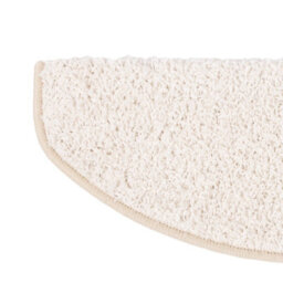 Floordirekt Barcelona Self Adhesive Edged Soft Shaggy Stair Tread Mat For Indoor Stairs Semicircular Cream 23.5 X 65 Cm - thumbnail 4