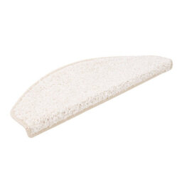 Floordirekt Barcelona Self Adhesive Edged Soft Shaggy Stair Tread Mat For Indoor Stairs Semicircular Cream 23.5 X 65 Cm - thumbnail 1