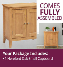 Hallowood Furniture Hereford Oak Small Cupboard - thumbnail 7