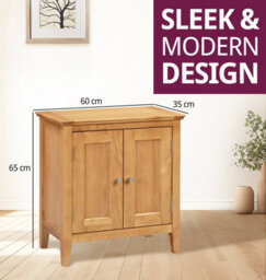 Hallowood Furniture Hereford Oak Small Cupboard - thumbnail 3
