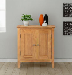 Hallowood Furniture Hereford Oak Small Cupboard - thumbnail 1