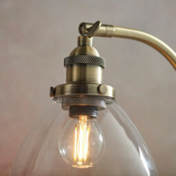 Anson Lighting Pampa Table Light Finished In Antique Brass Plate And Clear Glass - thumbnail 3