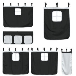 Berkfield Bunk Bed Without Mattress With Slide White And Black 90X190 Cm Single - thumbnail 6