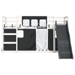 Berkfield Bunk Bed Without Mattress With Slide White And Black 90X190 Cm Single - thumbnail 7