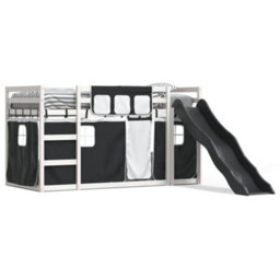 Berkfield Bunk Bed Without Mattress With Slide White And Black 90X190 Cm Single - thumbnail 2