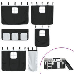 Berkfield Bunk Bed Without Mattress With Slide White And Black 90X190 Cm Single - thumbnail 5