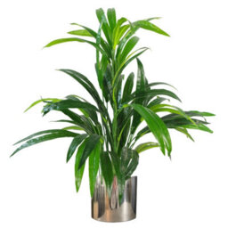Leaf Metal Planter Plant Pot With Polished Silver Finish 20 X 18Cm - thumbnail 2