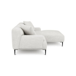 "Valencia Kotor Modern Fabric 94.5"" Right Chaise Sofa White Kiln Dried Wood Premium Fabric Extra Firm Cushion" - thumbnail 9
