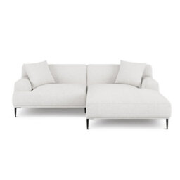 "Valencia Kotor Modern Fabric 94.5"" Right Chaise Sofa White Kiln Dried Wood Premium Fabric Extra Firm Cushion" - thumbnail 8