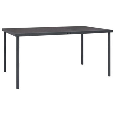 Berkfield Outdoor Dining Table Anthracite 150X90X74 Cm Steel - image 1