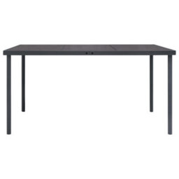 Berkfield Outdoor Dining Table Anthracite 150X90X74 Cm Steel - thumbnail 2