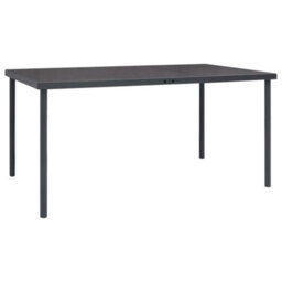 Berkfield Outdoor Dining Table Anthracite 150X90X74 Cm Steel