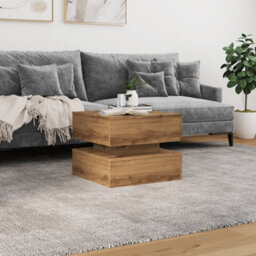 Vidaxl Coffee Table With Led Lights Artisian Oak 50X50X40 Cm - thumbnail 4