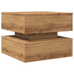 Vidaxl Coffee Table With Led Lights Artisian Oak 50X50X40 Cm - thumbnail 3