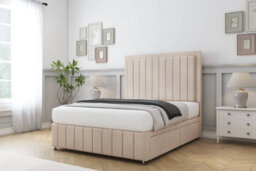 "Sloomy Pemberton Sand Naples Divan Bed 4 Drawers-26"" Strutted Headboard 12"" Footboard 4' Small Double" - thumbnail 3