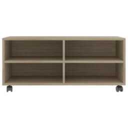 Berkfield Sturdy Tv Cabinet With Castors Sonoma Oak 90X35X35 Cm Engineered Wood - thumbnail 4