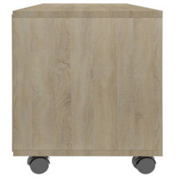 Berkfield Sturdy Tv Cabinet With Castors Sonoma Oak 90X35X35 Cm Engineered Wood - thumbnail 5