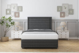 "Comfort Anna Graphite Dumfries Divan Bed Base 2 Drawers Foot-End - 54"" Floor Standing  & 12"" Footboard 4' Small Double" - thumbnail 3