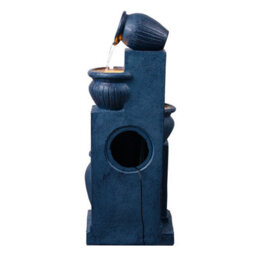 Teamson Home 72Cm Solar-Powered Four-Tier Outdoor Garden Fountain Led, Navy - thumbnail 4
