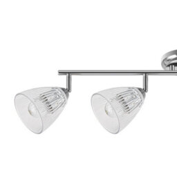 Cosylyte Athella Bathroom 4 Light Modern Ribbed Glass Spotlight - Chrome Base - thumbnail 6