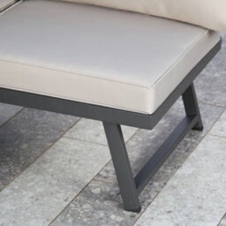 Monaco - Lounge Corner Sofa Set - Grey - Transforms Into X2 Sunbeds - thumbnail 4