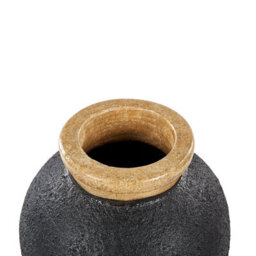 Wyld And Coco Handmade Terracotta Vase Black And Pink 31Cm Retro Vintage Statement Piece - thumbnail 5