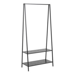 Furniture To Go Seaford Clothes Rack With 2 Shelves In Black - thumbnail 1