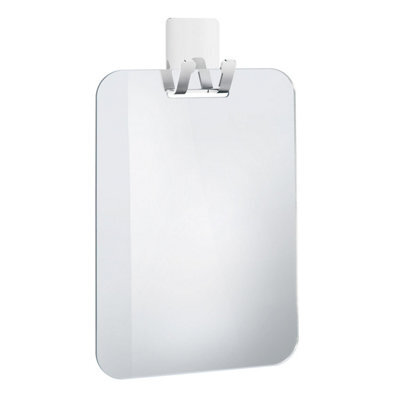 Smedbo Plastic Mirror With Self Adhesive Wall Mounted Hanging Hook Chromed Stainless Steel Bathroom Mirror For Shaving Or Makeup - image 1