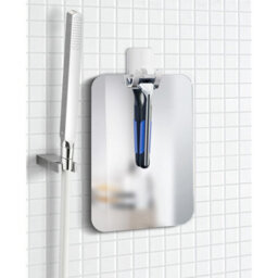 Smedbo Plastic Mirror With Self Adhesive Wall Mounted Hanging Hook Chromed Stainless Steel Bathroom Mirror For Shaving Or Makeup - thumbnail 2