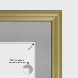 AK Frames 20X16 Gold Classic Multi Photo Frame With Silver Mount - Holds 9 Apertures (2X) 7X5, (7X) 6X4 Photos - thumbnail 7