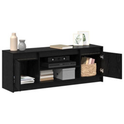 Walplus Tv Cabinet Black 139.5 X 34 X 50 Cm Engineered Wood - thumbnail 3