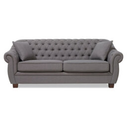 Furniture 48 Eva Chesterfield Grey Linen Fabric 3 Seater Sofa - thumbnail 3
