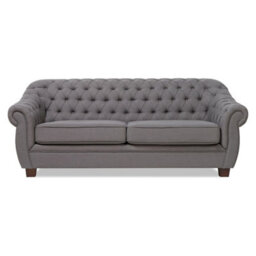 Furniture 48 Eva Chesterfield Grey Linen Fabric 3 Seater Sofa - thumbnail 4