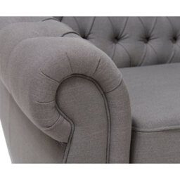 Furniture 48 Eva Chesterfield Grey Linen Fabric 3 Seater Sofa - thumbnail 7