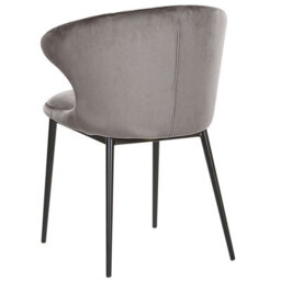 Beliani Set Of 2 Dining Chairs Augusta Velvet Grey - thumbnail 7