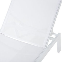 Beliani Sun Lounger Catania Reclining Metal White - thumbnail 6